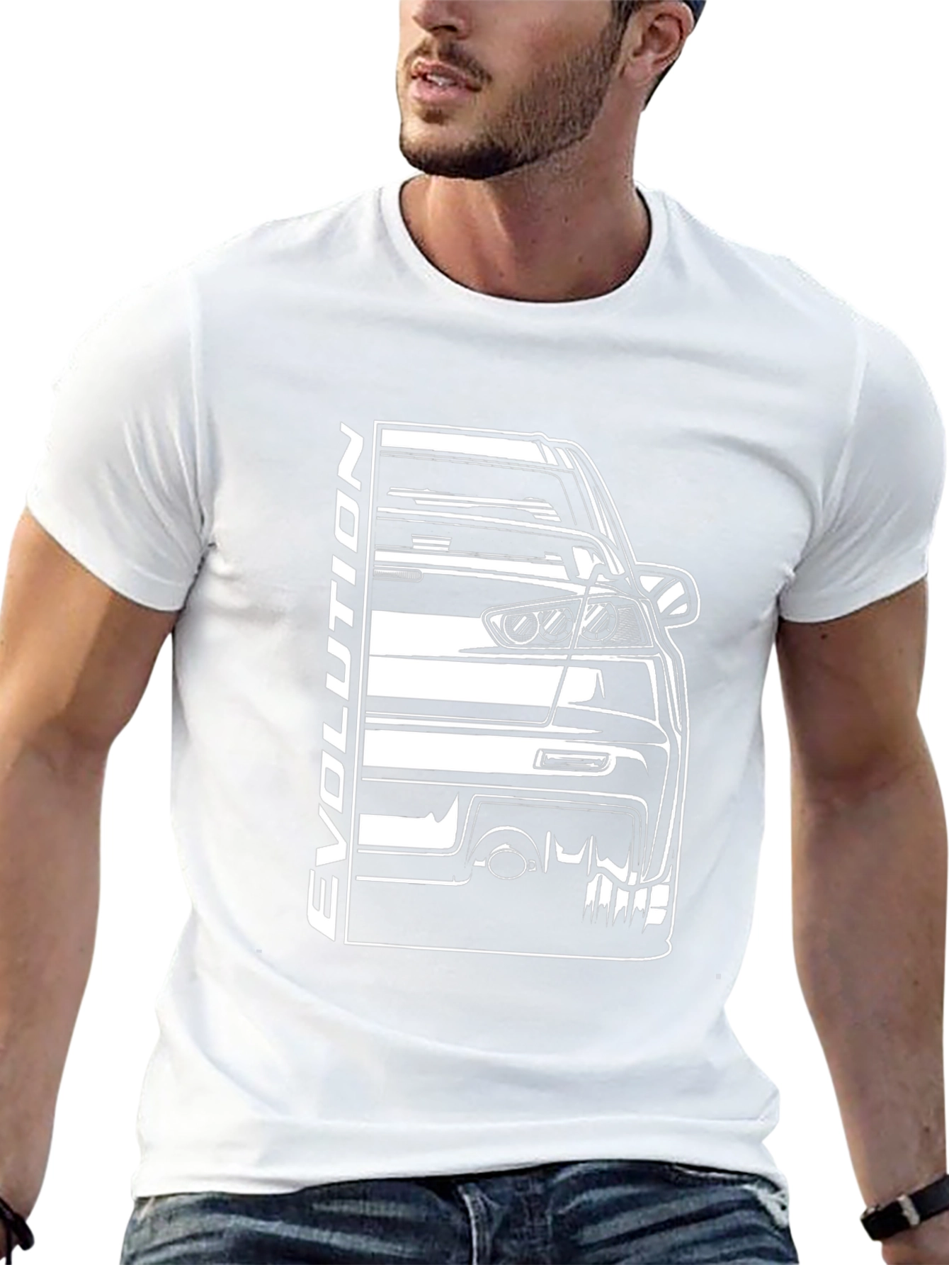 Evolution Car Graphic T-Shirt - Black Cotton Tee