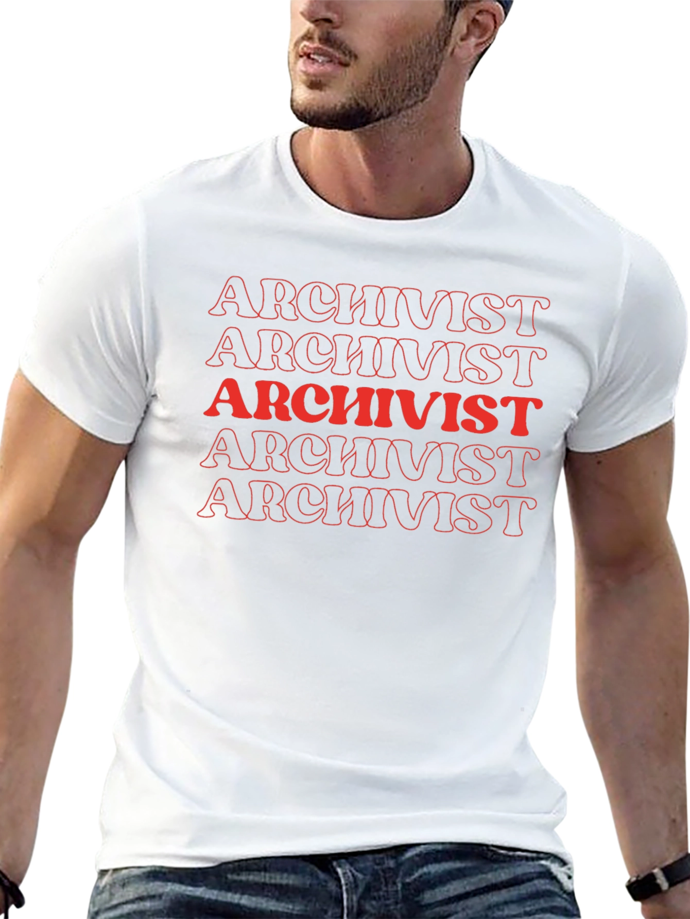 Archivist Retro Graphic Tee - Black Crew Neck