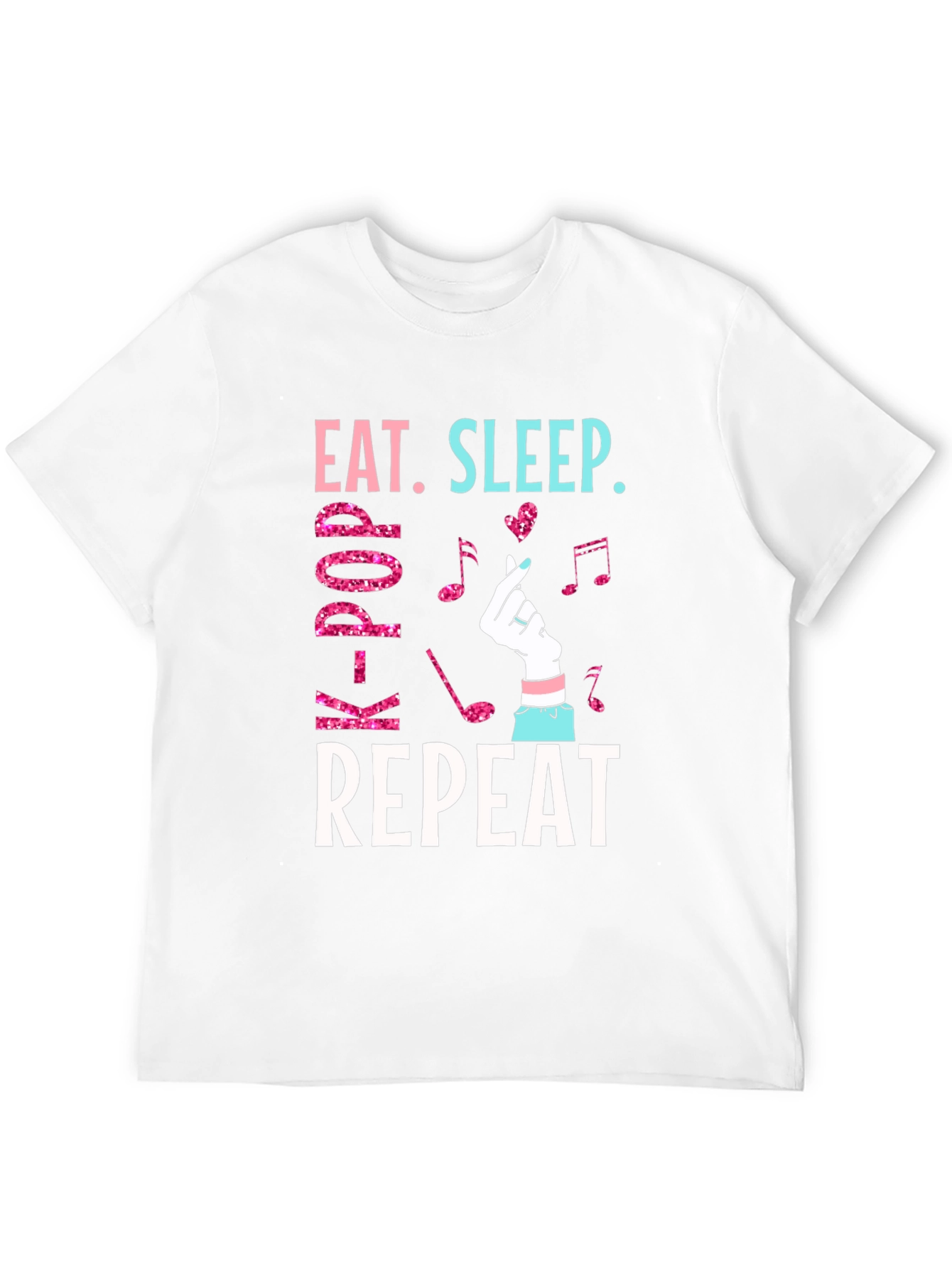 Eat Sleep K-Pop Repeat Graphic Tee