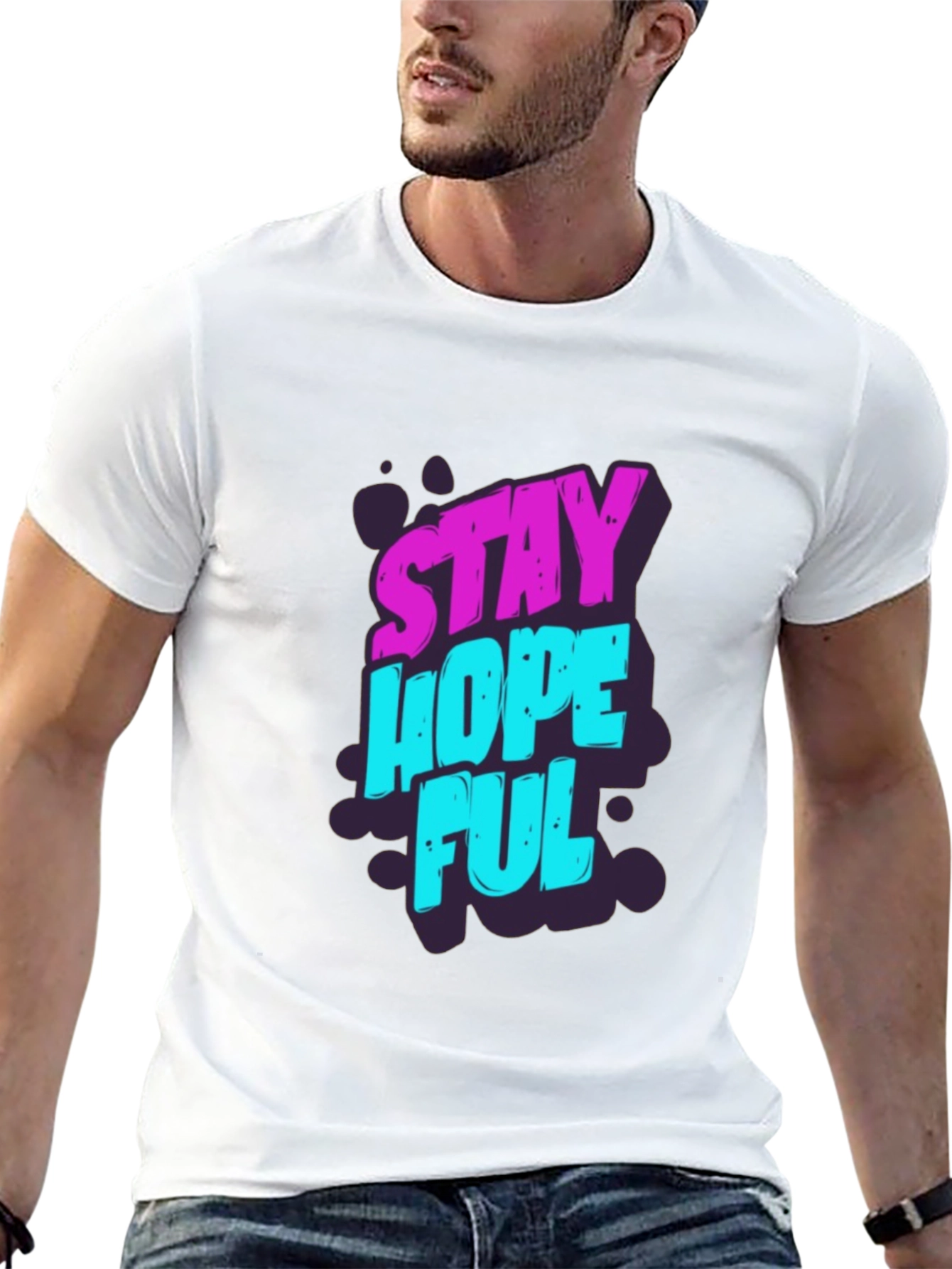 Stay Hopeful Graphic T-Shirt - Black