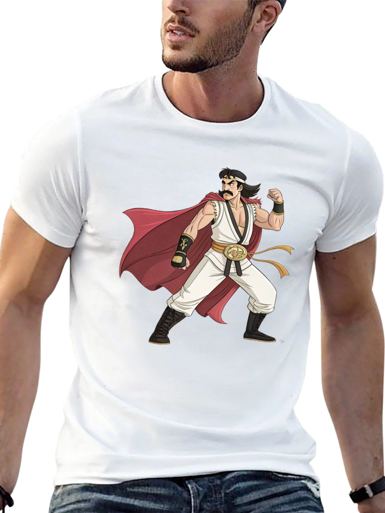 Retro Anime Character Graphic Black T-Shirt