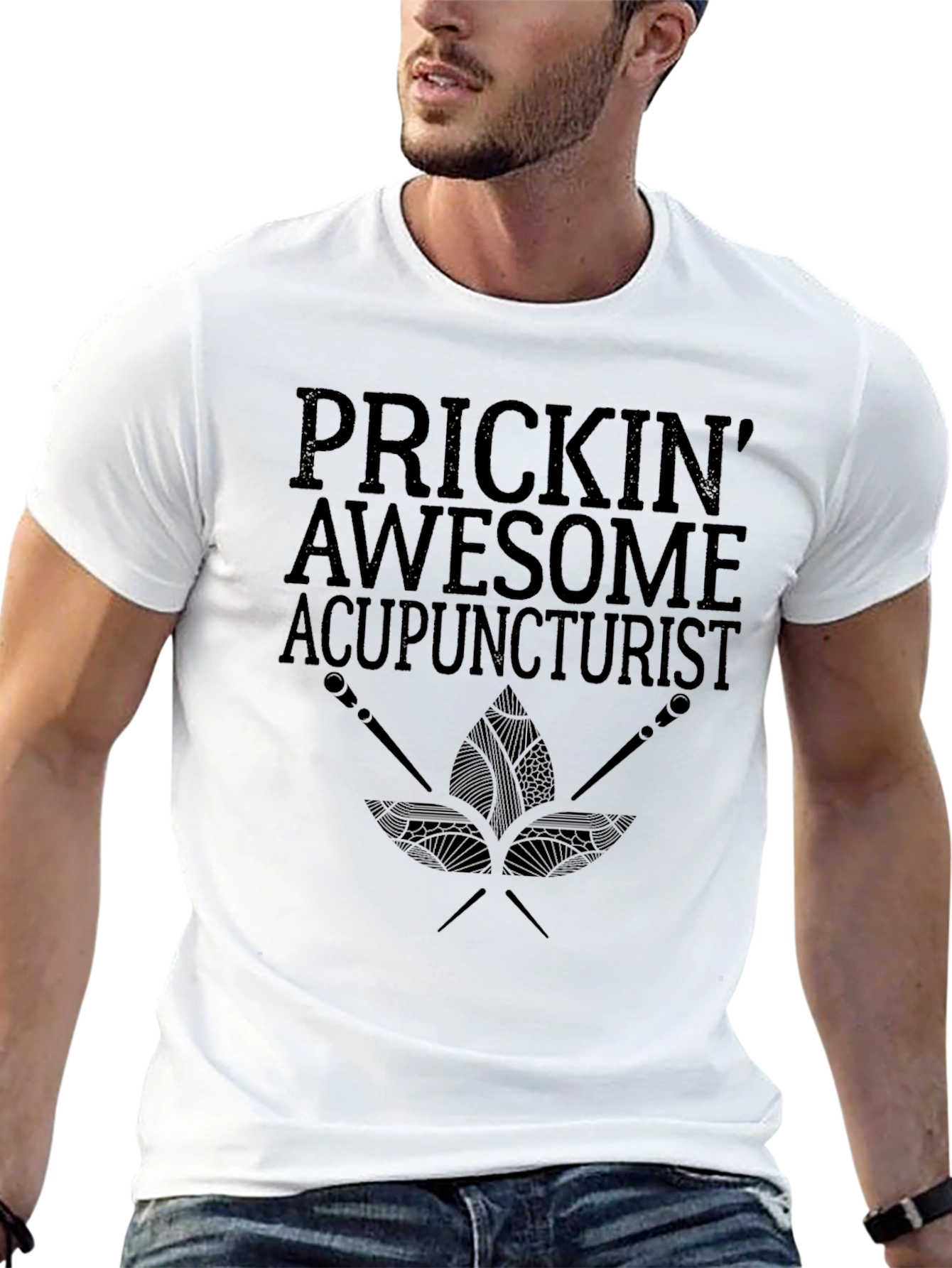 Prickin Awesome Acupuncturist Graphic T-Shirt