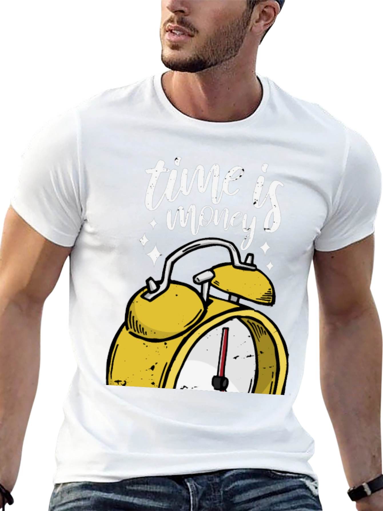 Time is Money Graphic T-Shirt - Black Cotton Tee