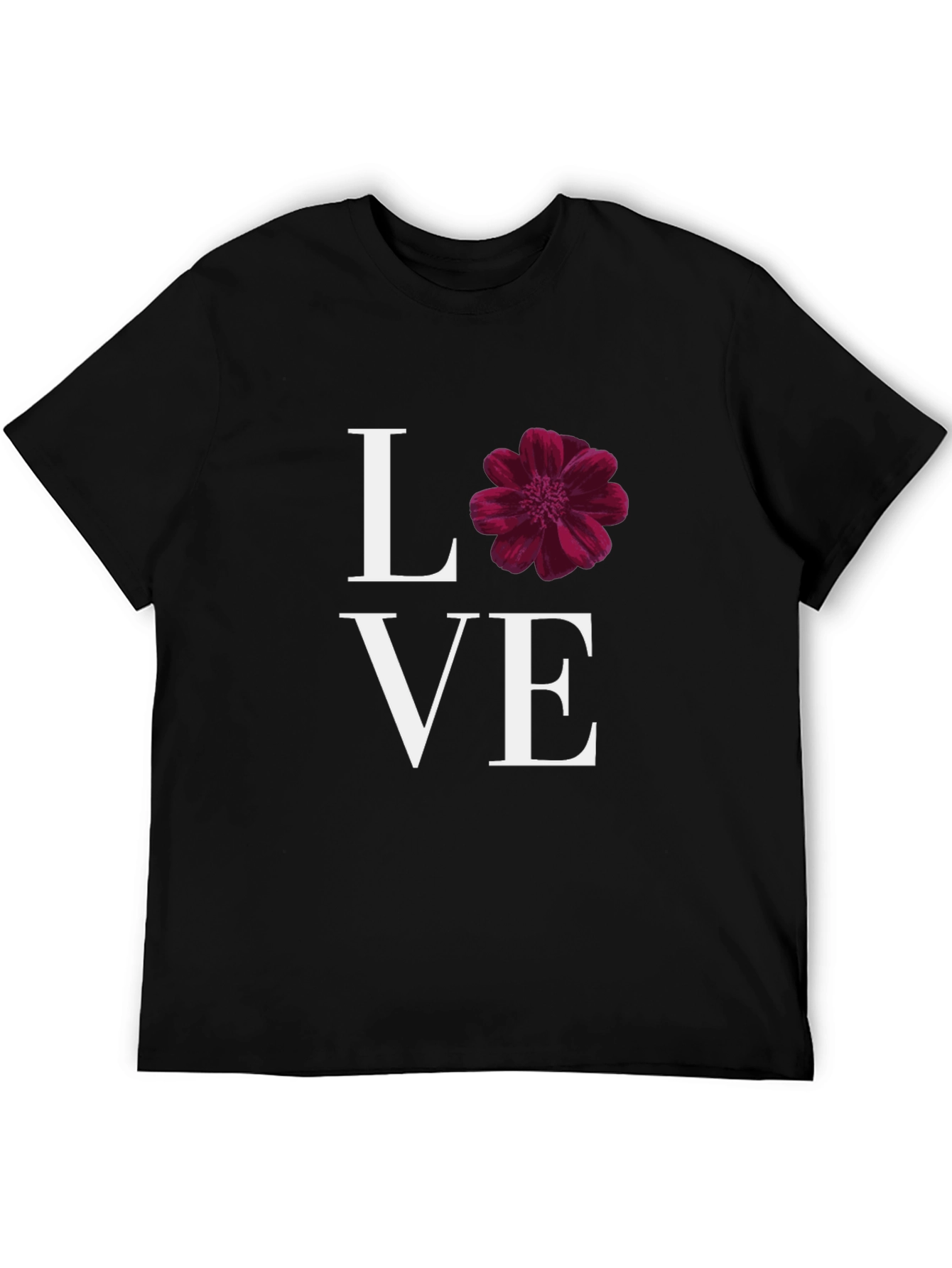 Love Flower Graphic Tee - Stylish Cotton T-Shirt
