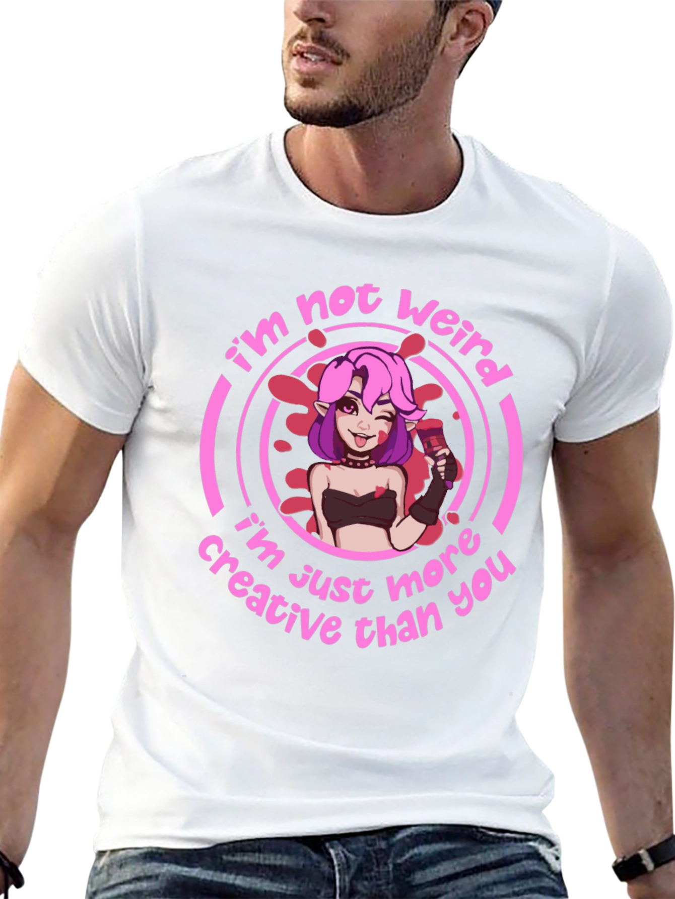 Im Not Weird Graphic T-Shirt - Creative Design