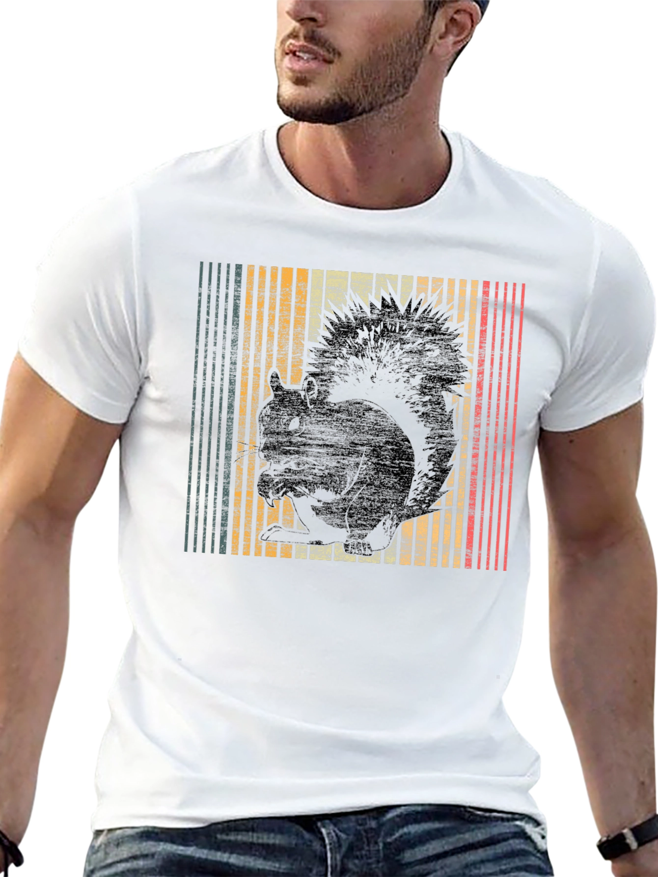 Retro Squirrel Graphic T-Shirt