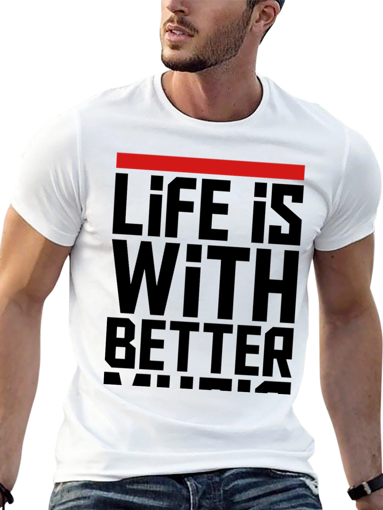 Life is Better with Music Black Graphic Tee