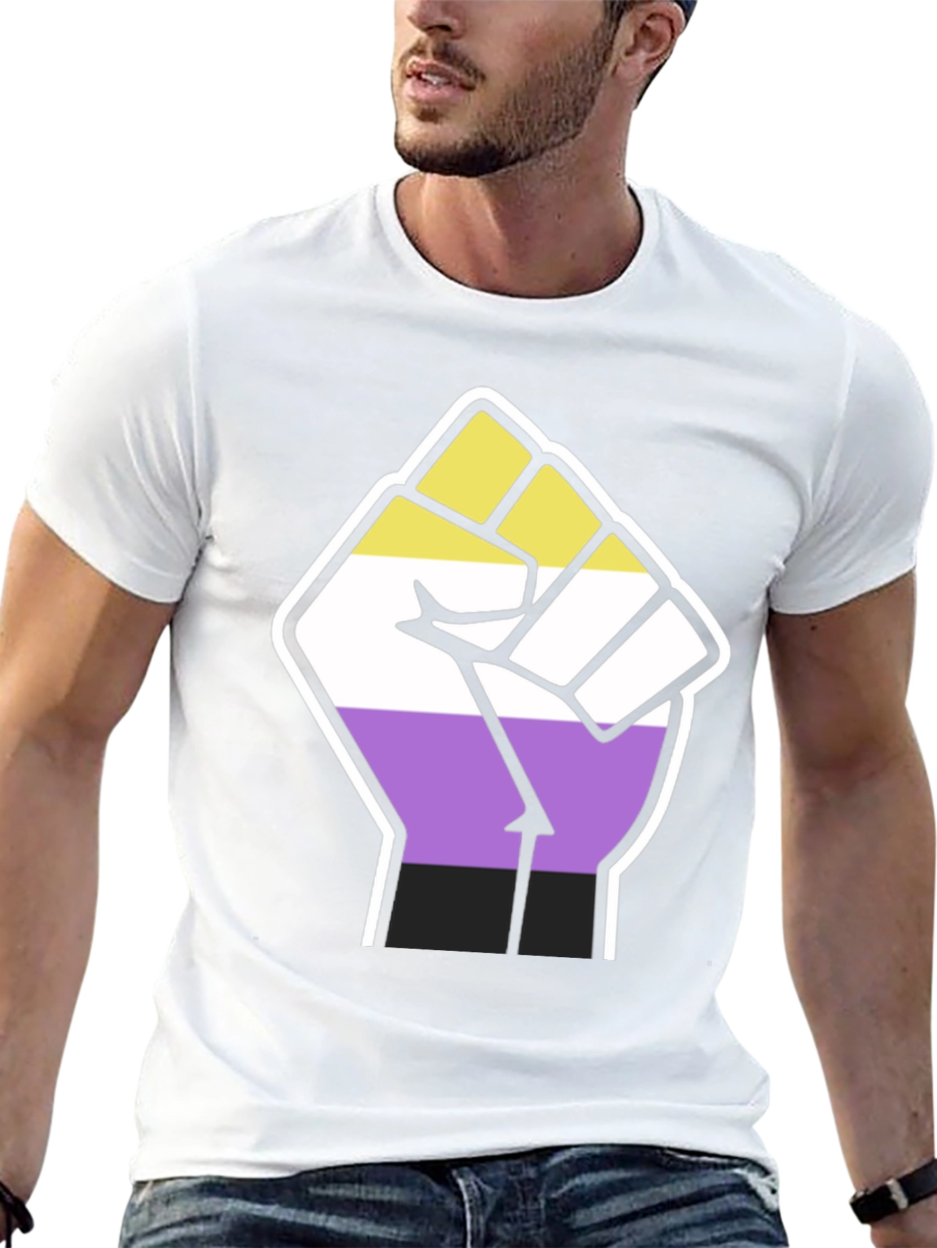 Non-Binary Pride Fist T-Shirt