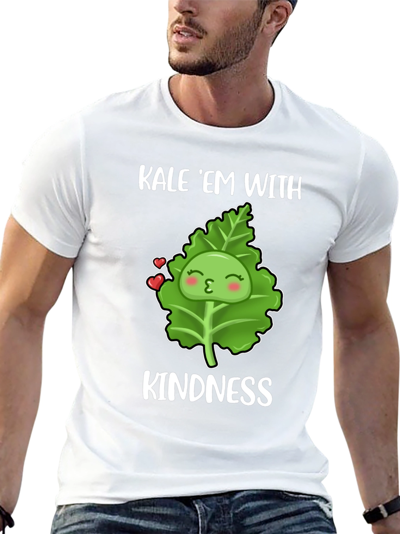 Kale Em With Kindness T-Shirt - Vegan Love!