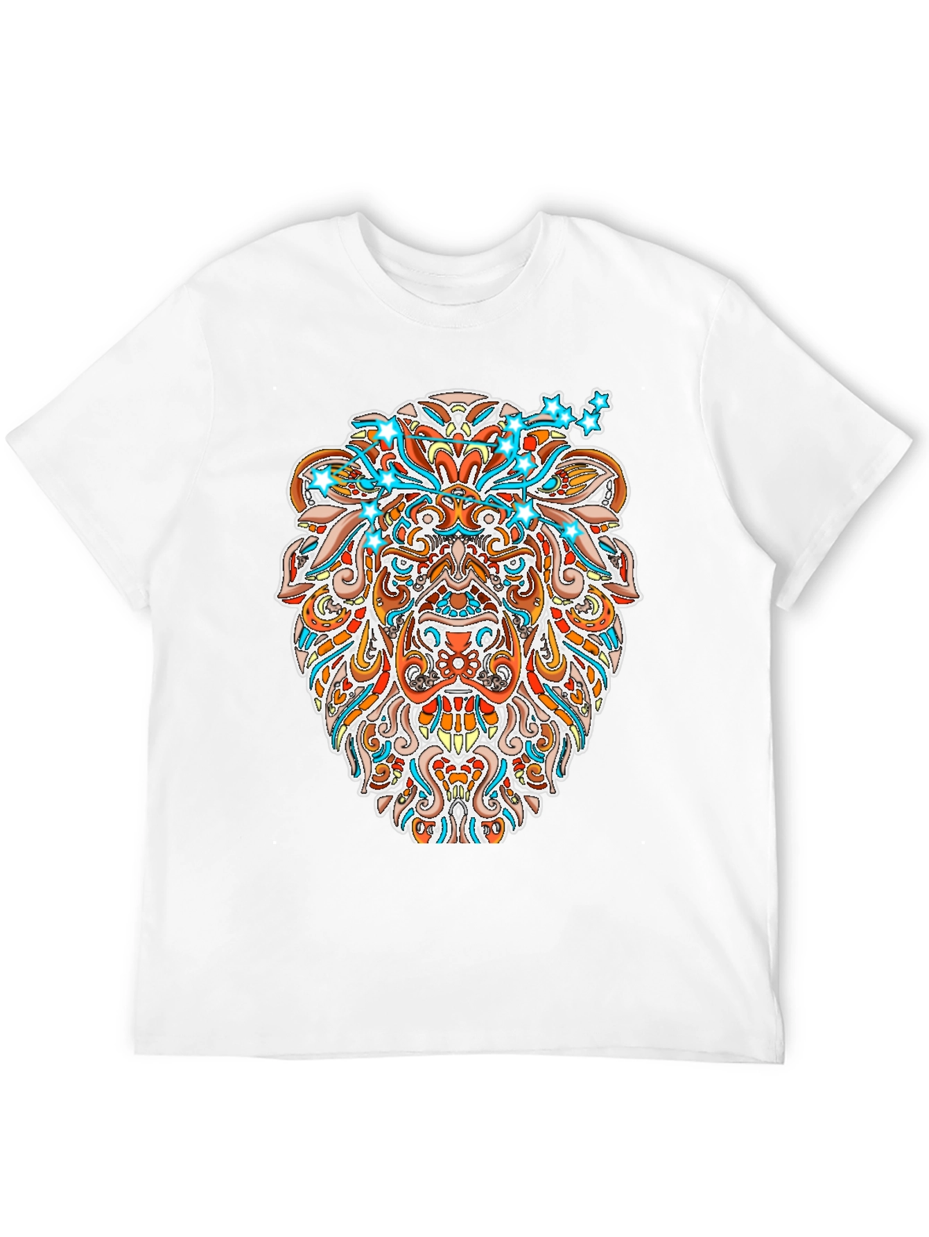 Lion Graphic Print Black T-Shirt