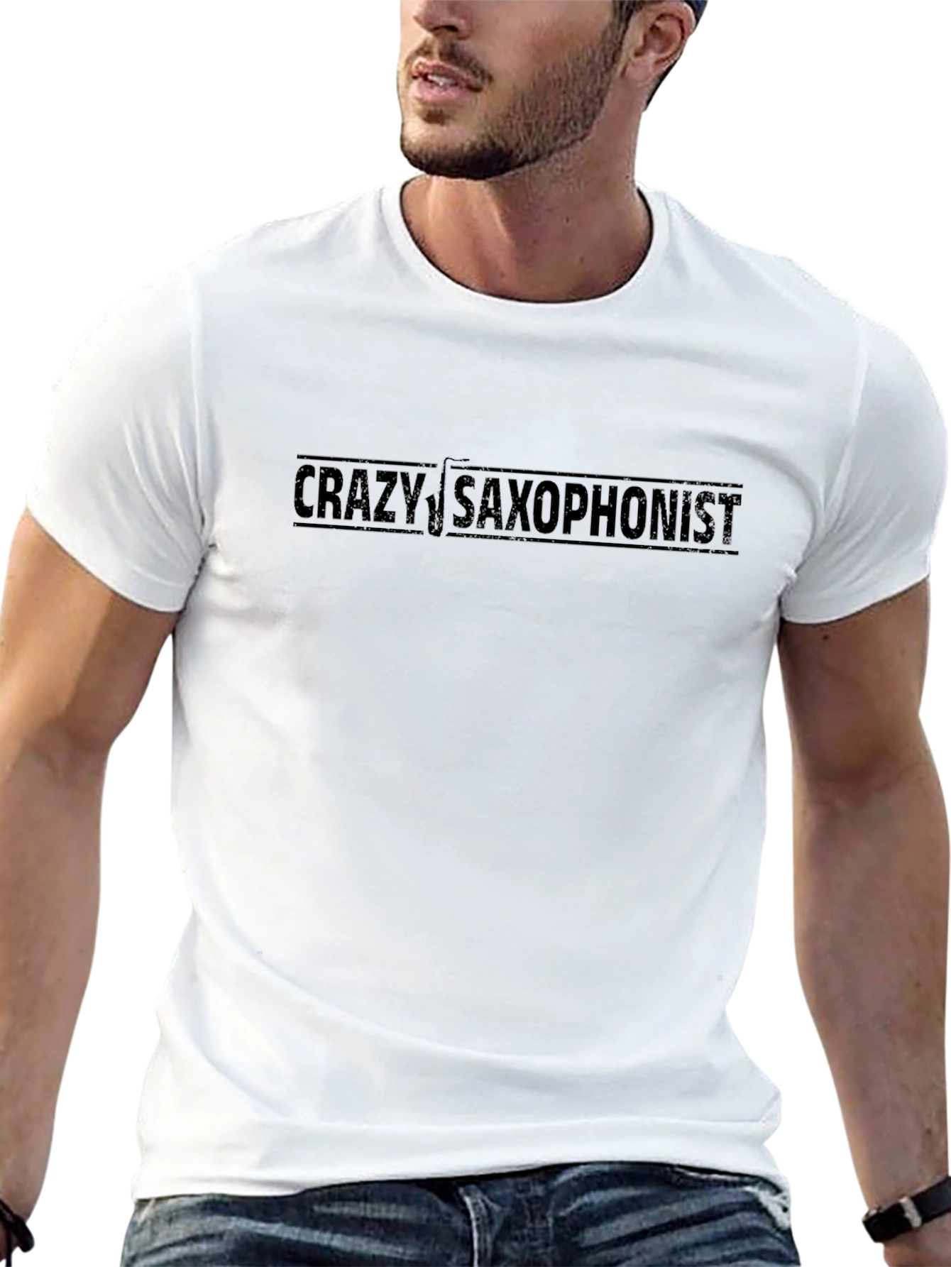 Crazy Saxophonist Graphic T-Shirt