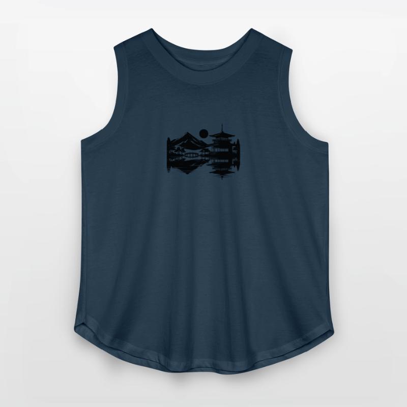 Asian Landscape Of Silent Japanese Temples