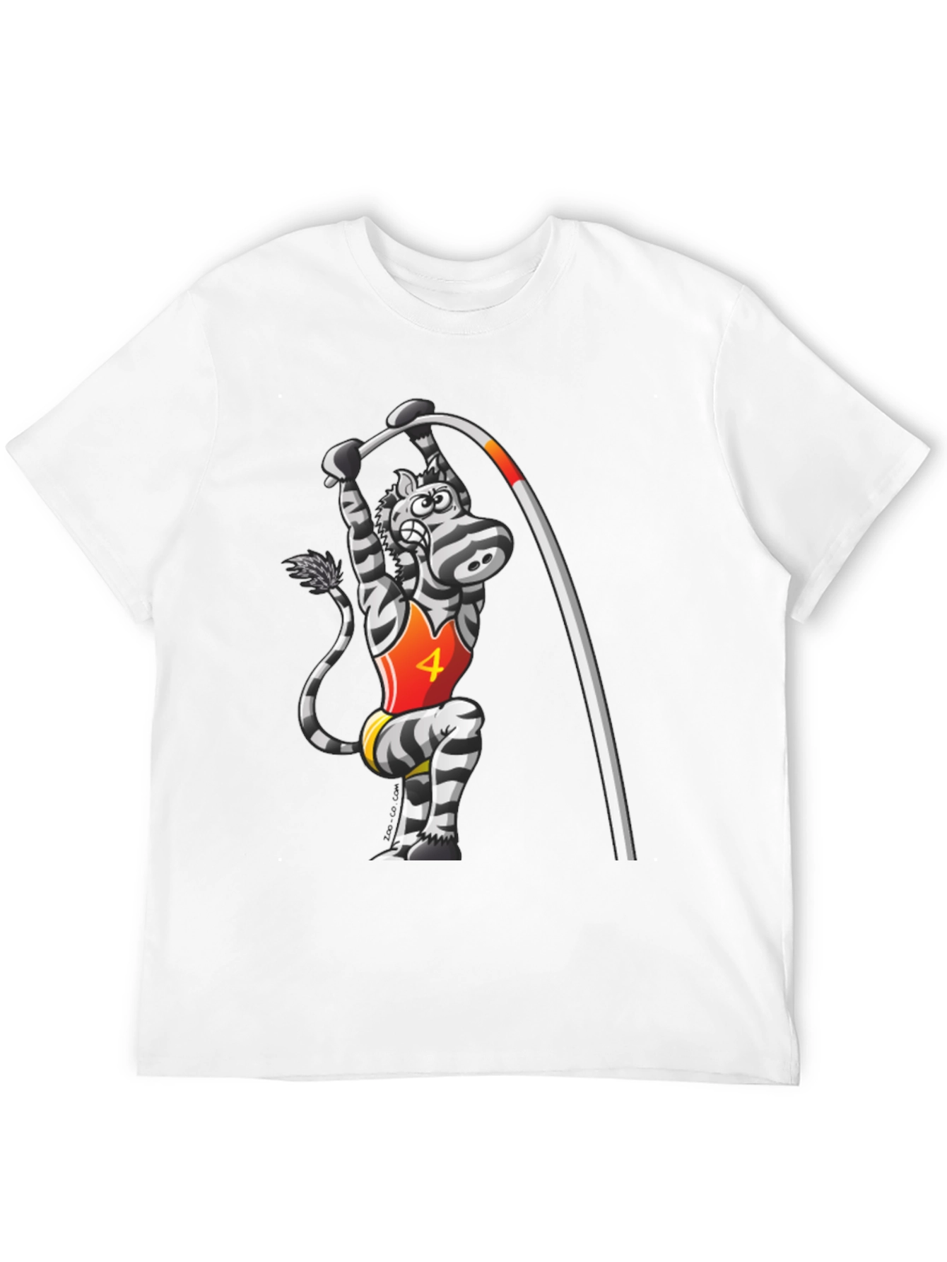 Zebra Pole Vault Black Graphic Tee