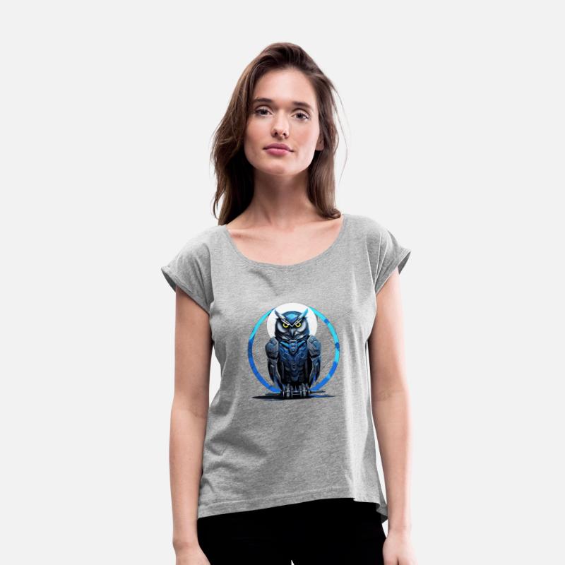 Blue Steel Owl: Robotic Elegance