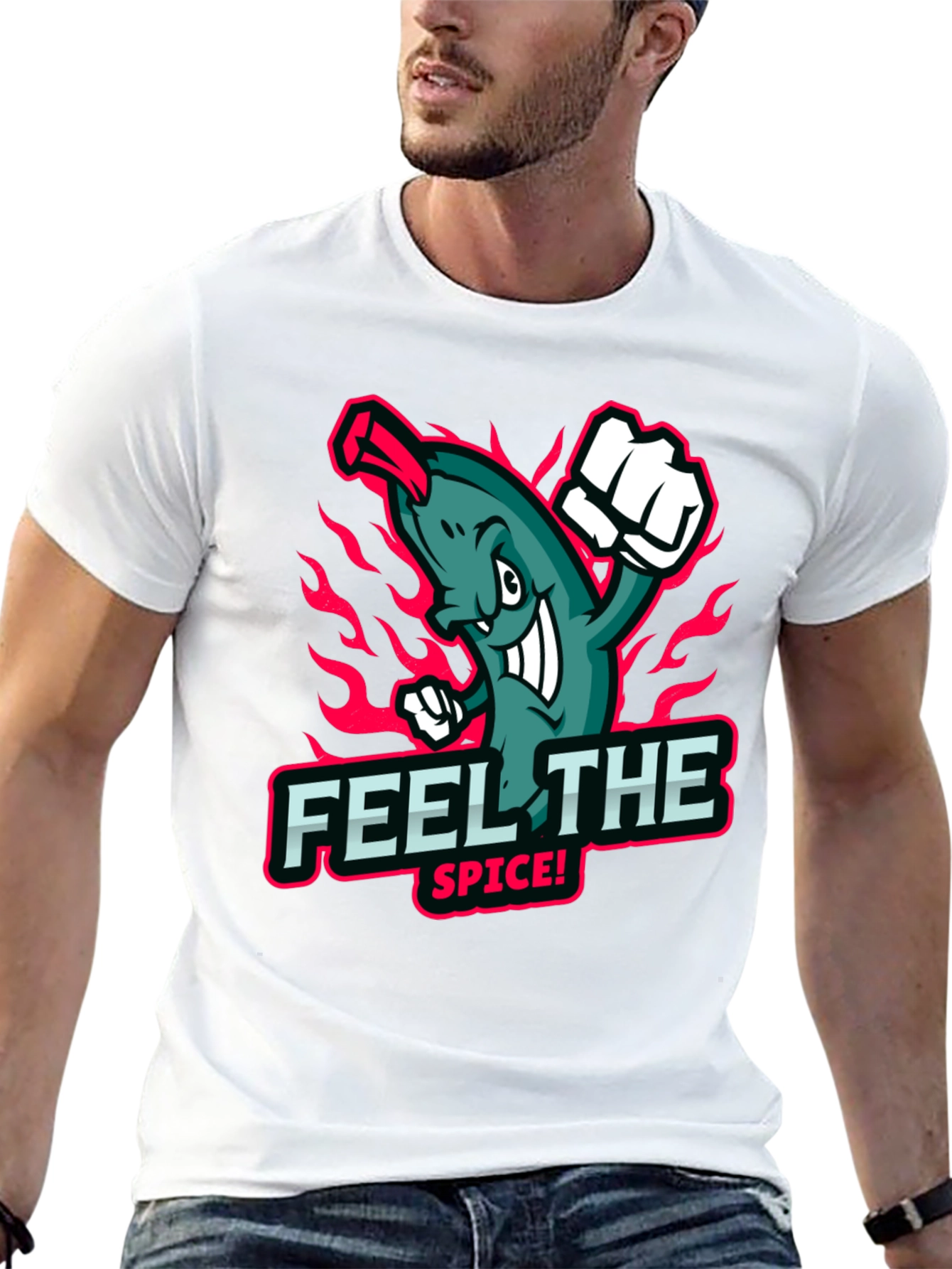 Feel the Spice! Graphic Print Black T-Shirt
