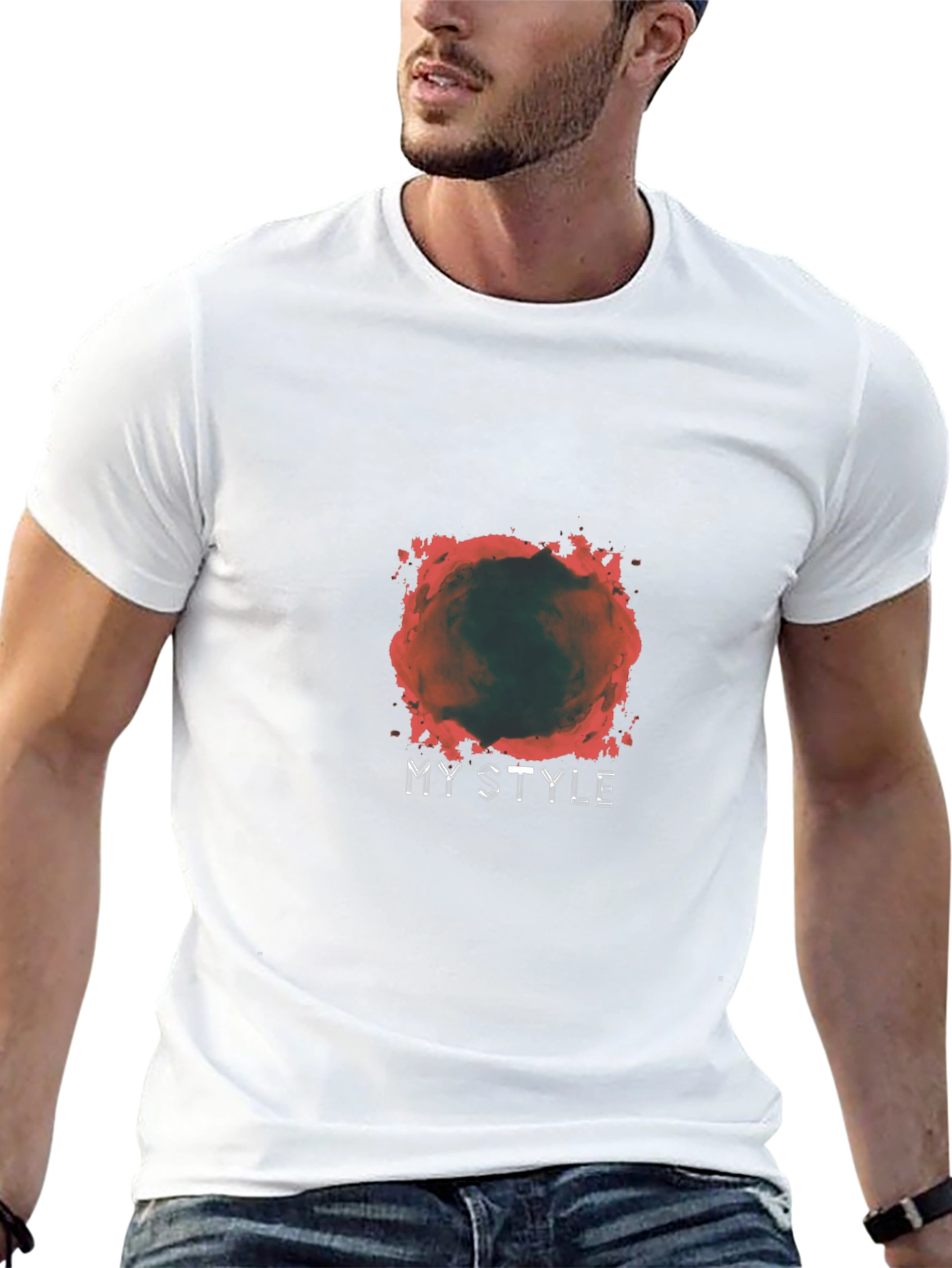 Mens My Style Graphic Black T-Shirt