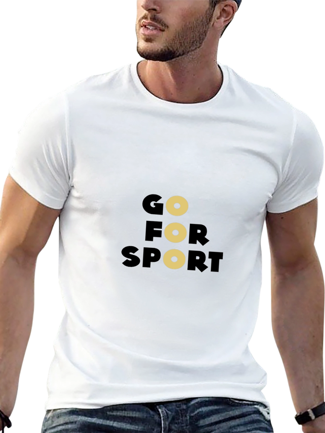 Go For Sport Black Graphic Tee