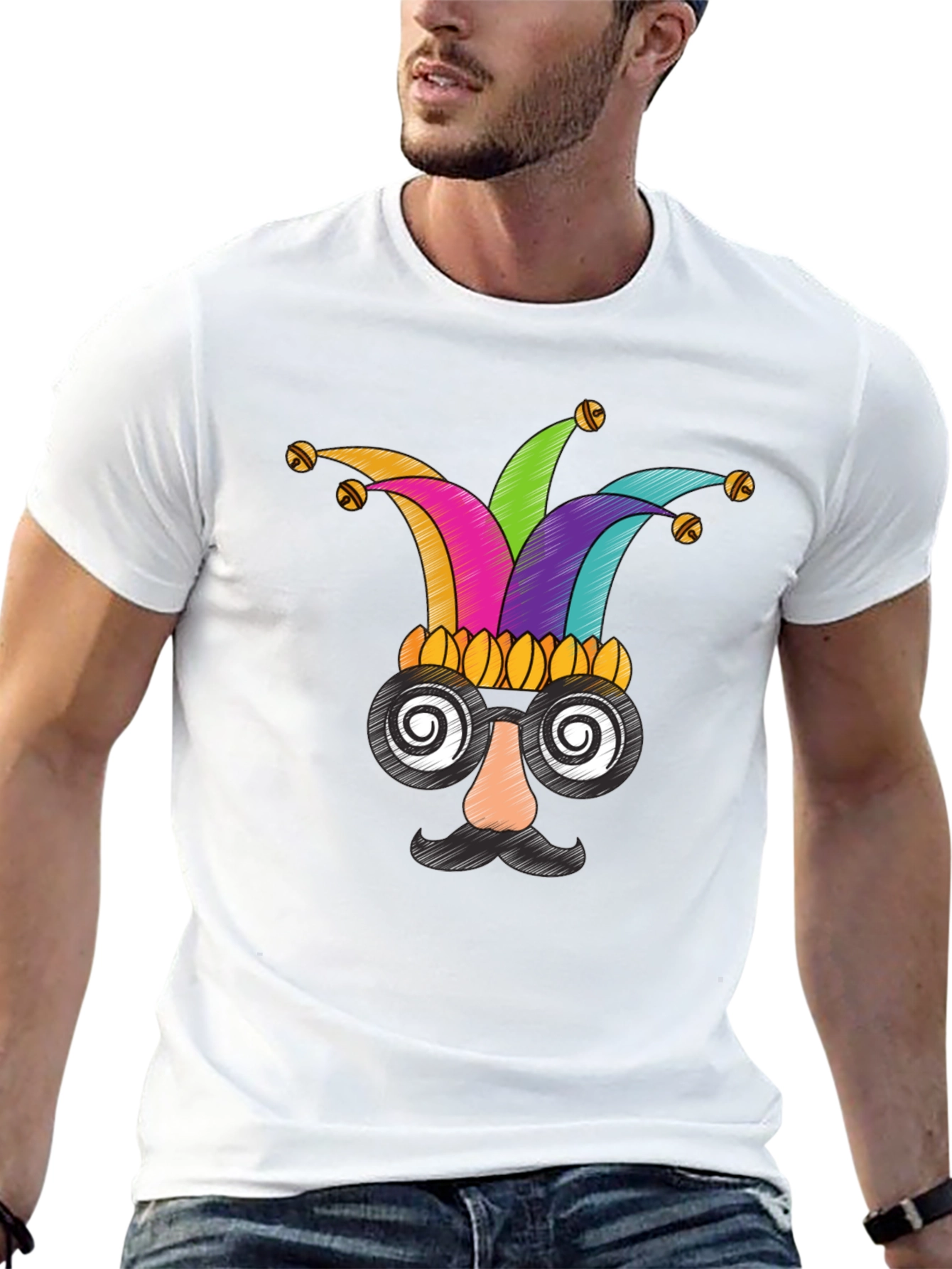 Novelty Jester Face T-Shirt