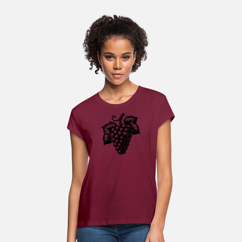 Decorative Bunch Of Grapes In Retro Style