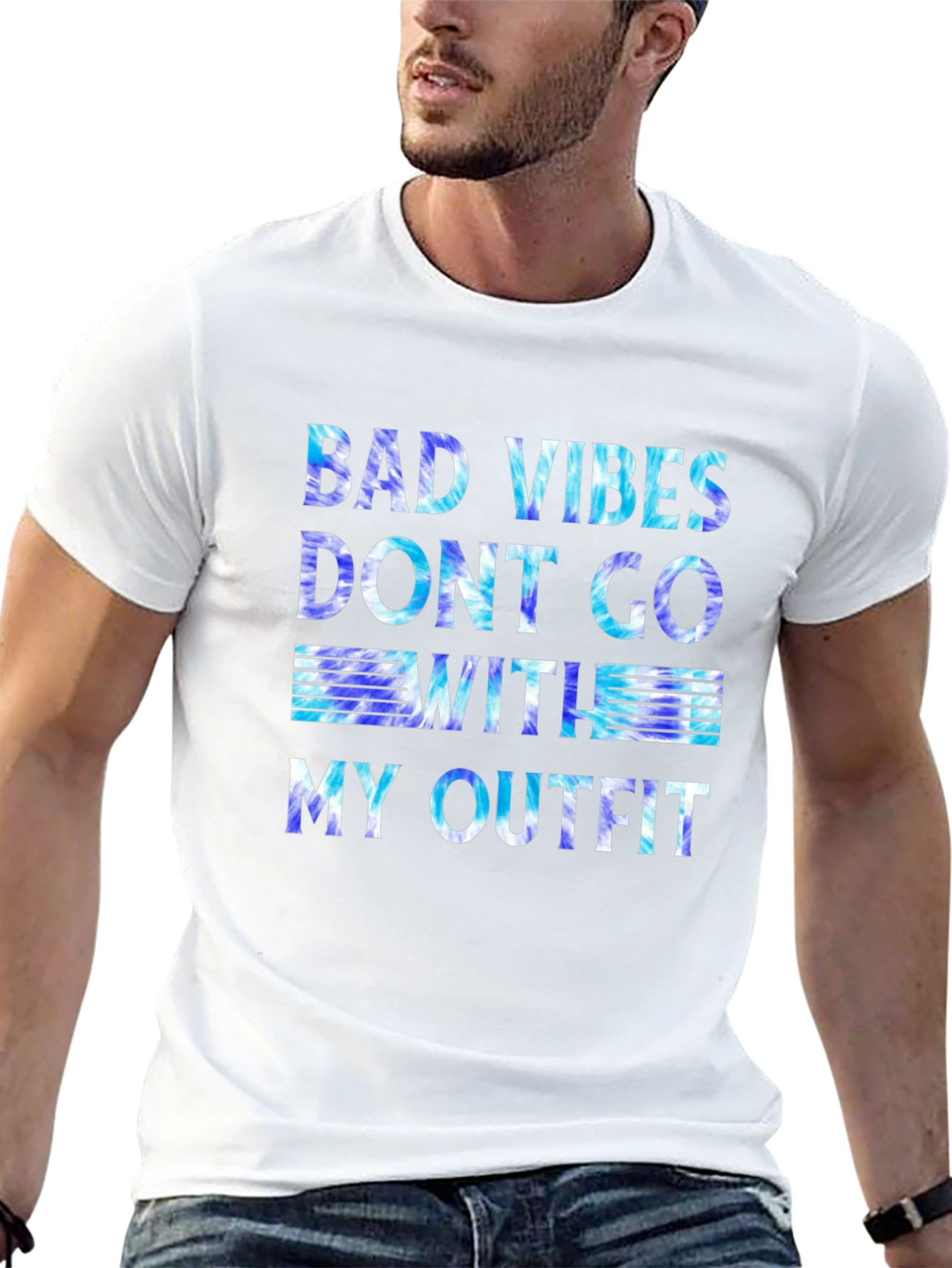 Bad Vibes Outfit Graphic Tee - Trendy T-Shirt