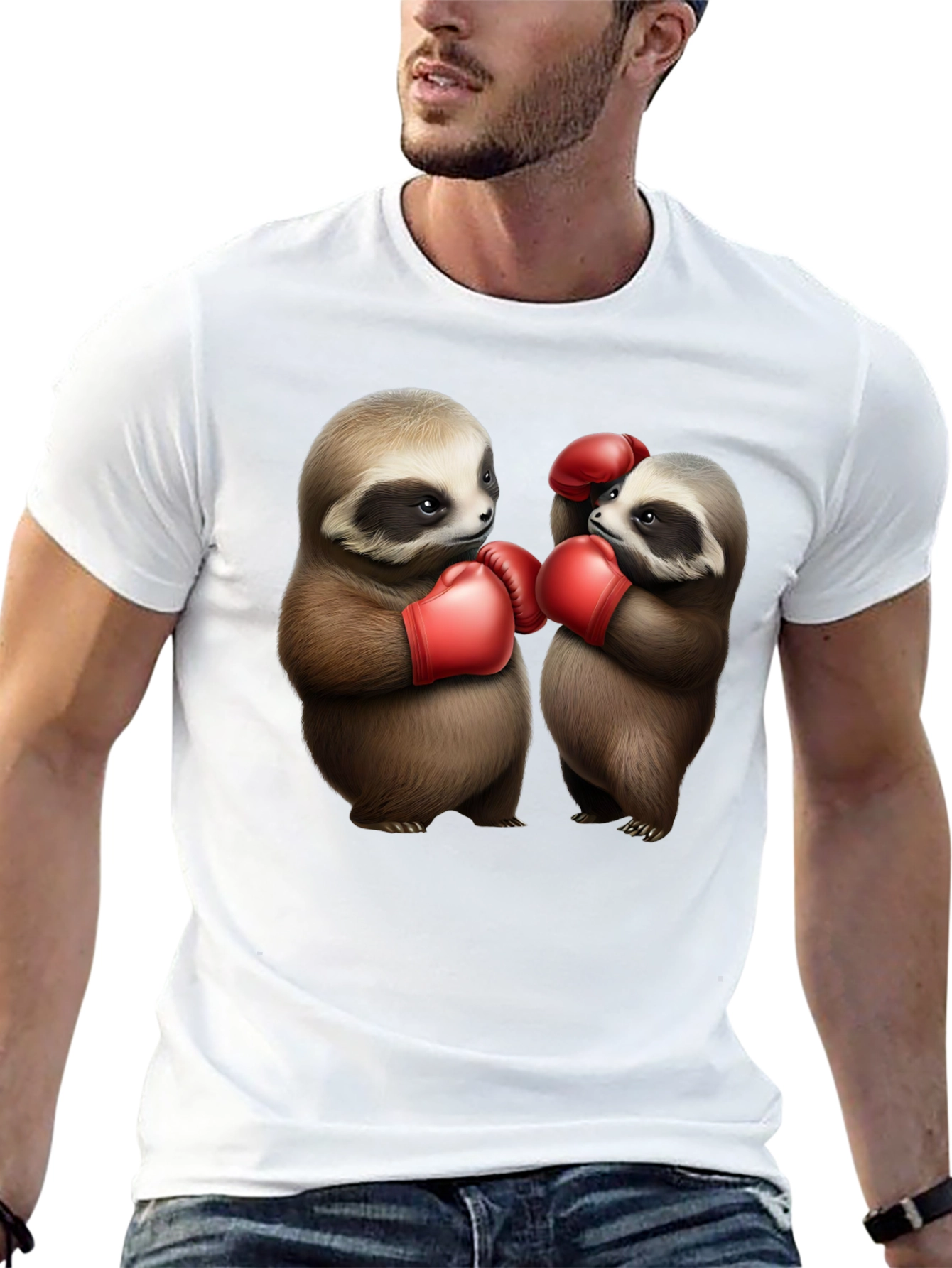 Sloth Boxing T-Shirt: Funny Animal Tee