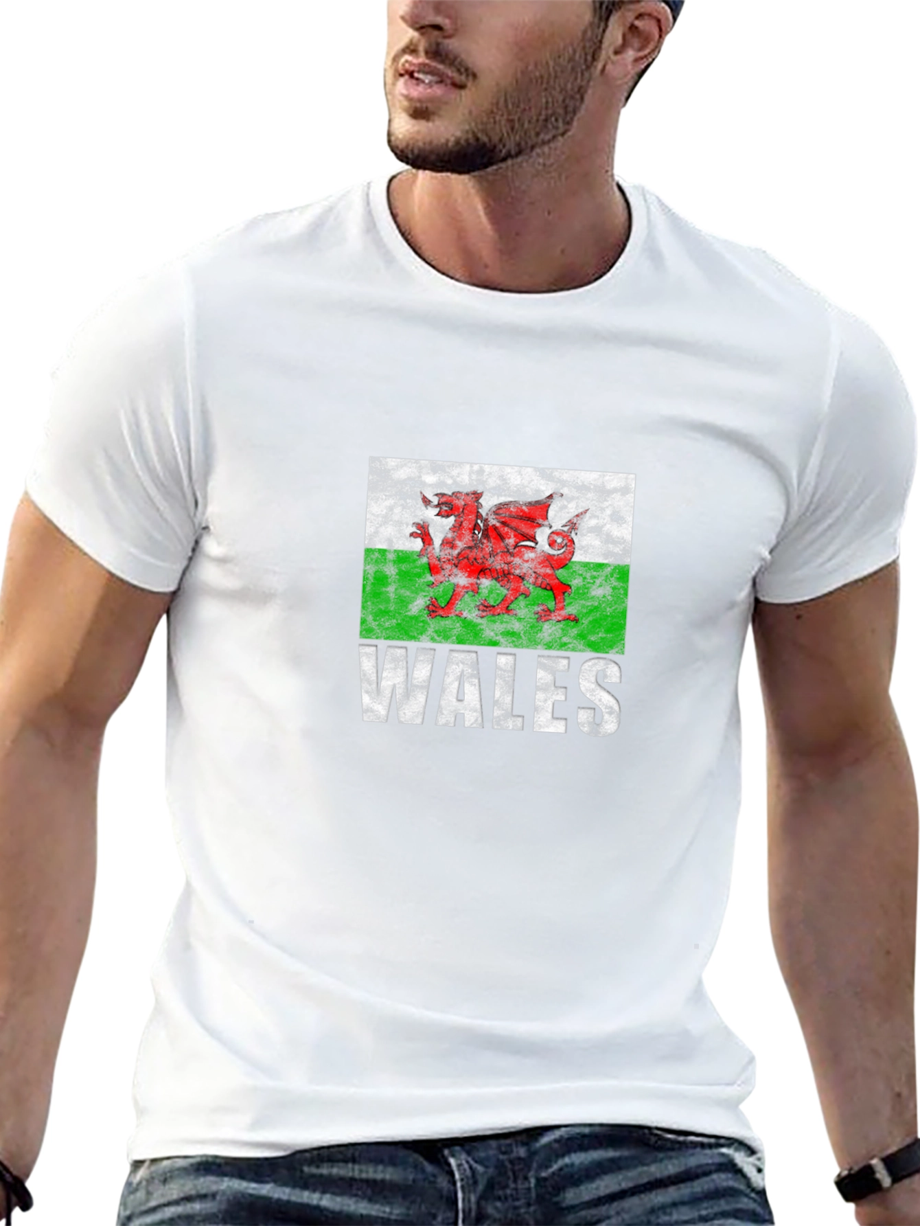 Wales Flag T-Shirt - Red Dragon Graphic Tee