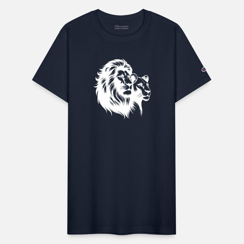 Elegant Lion Couple Portrait Style
