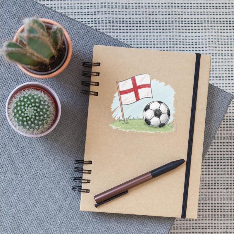 England flag and crayon-style soccer ball