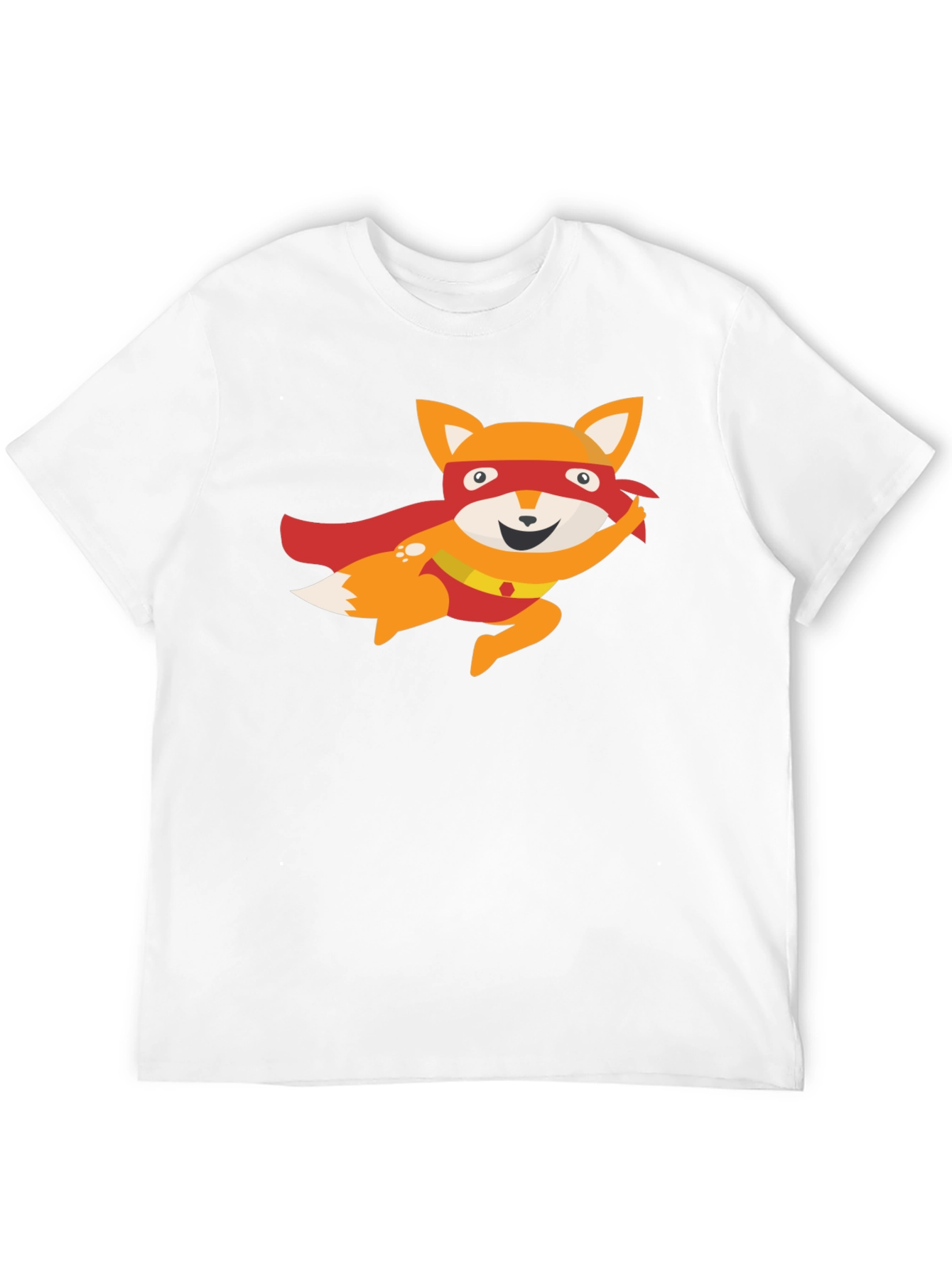 Superhero Fox Black T-Shirt