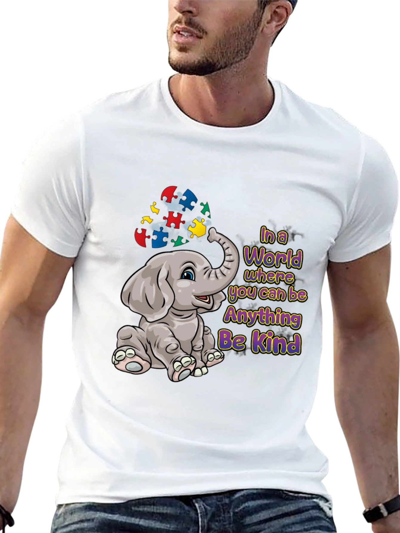 Autism Awareness Elephant Be Kind T-Shirt