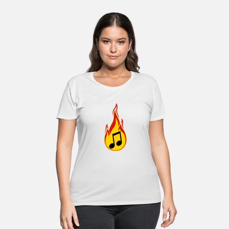 fire flames burn hot torch sign party music note m