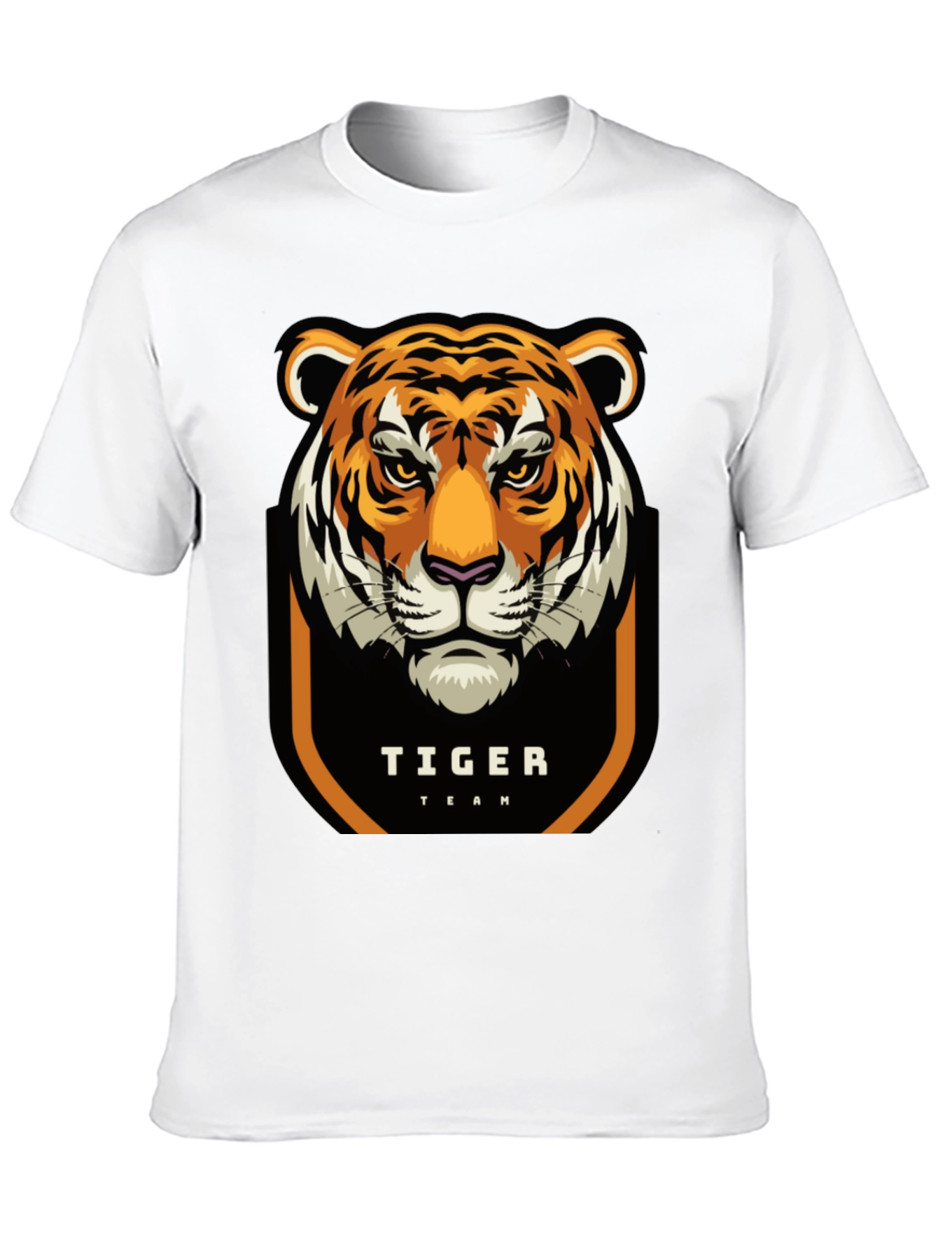 Tiger Team Graphic Print Black T-Shirt