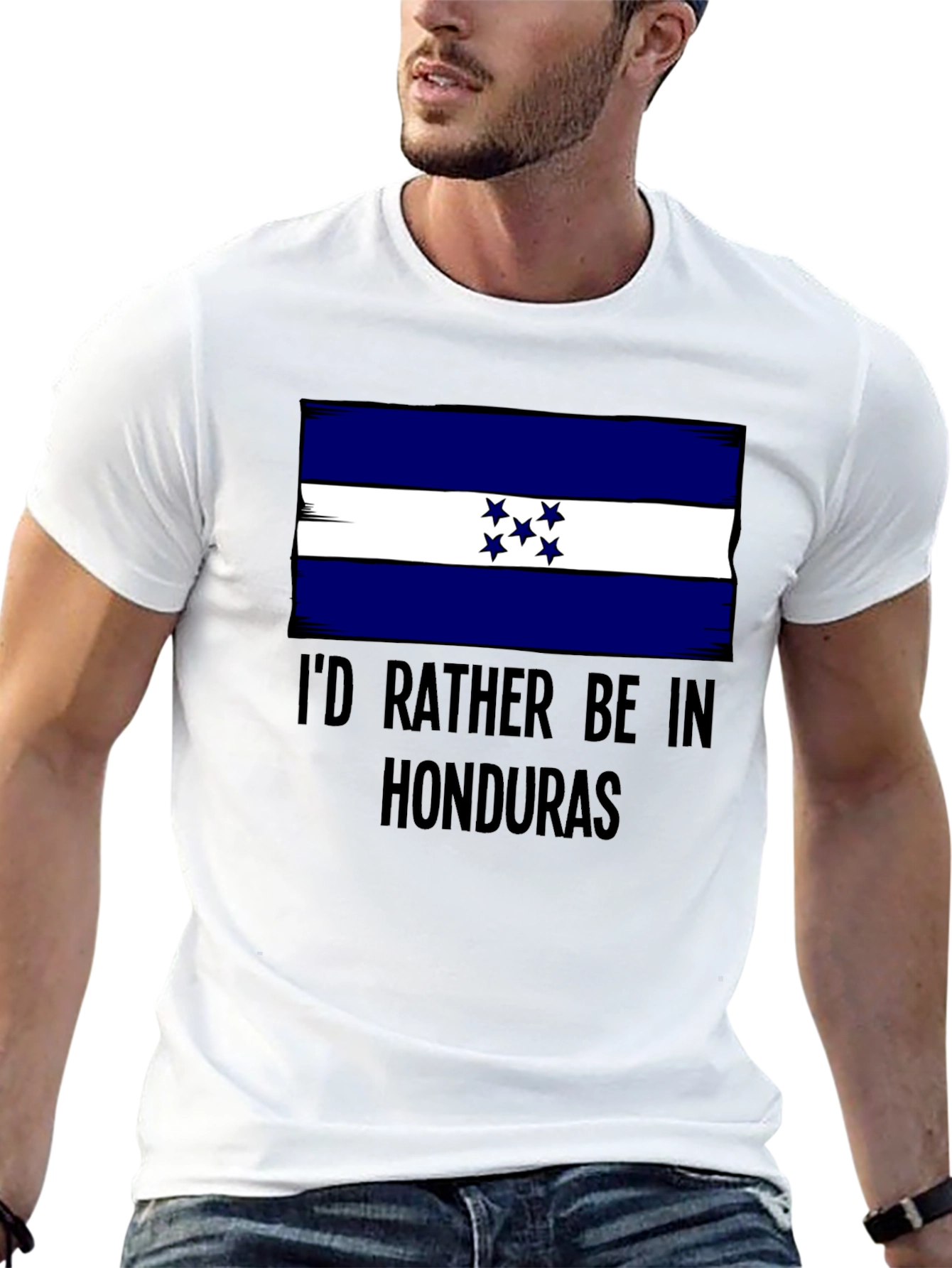 Honduras Flag T-Shirt: Id Rather Be In Honduras Tee
