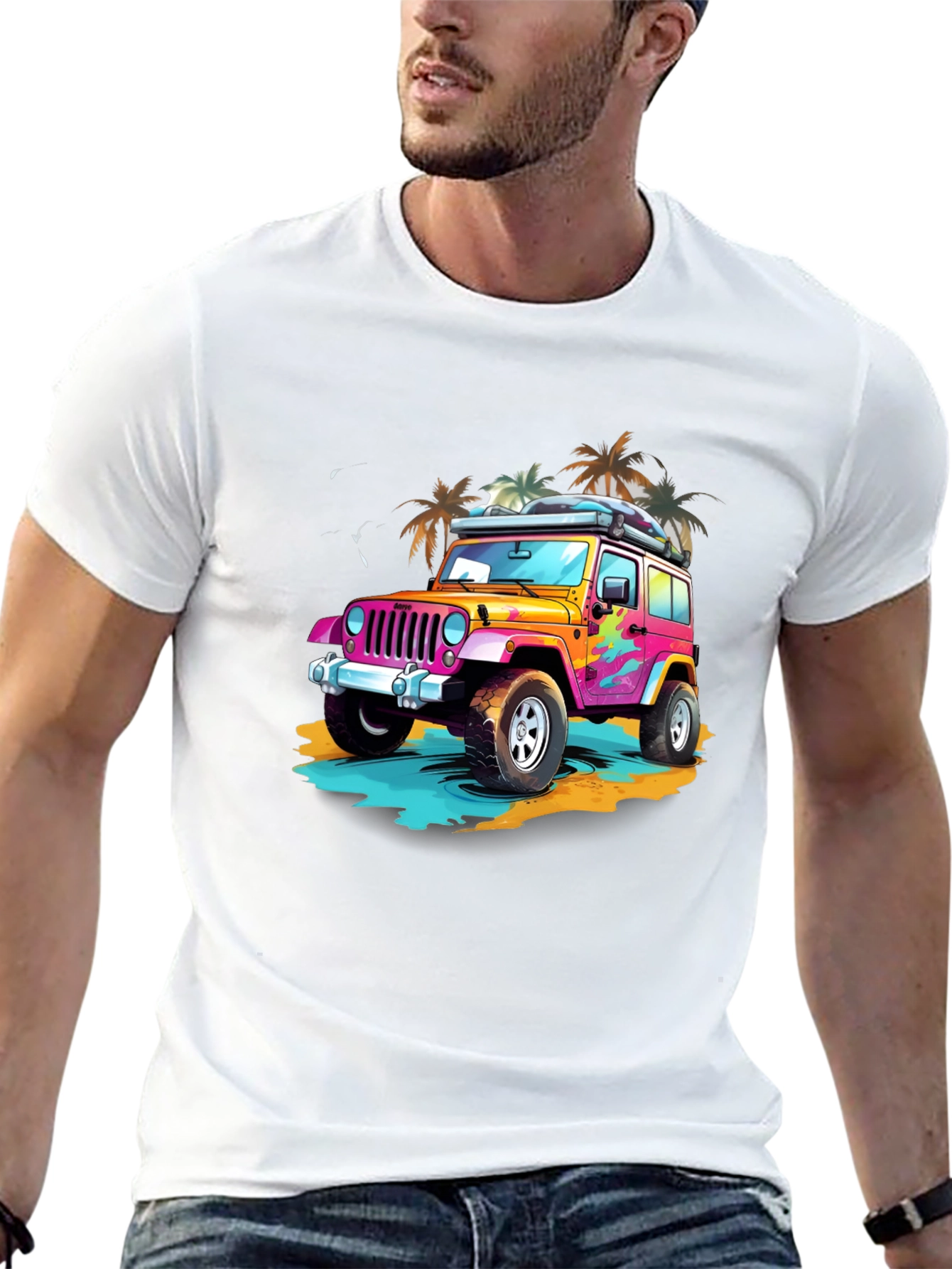 Retro Jeep Beach T-Shirt
