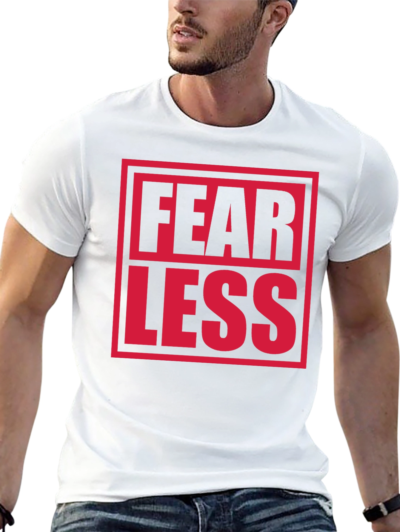 Fearless Graphic Print Crew Neck T-Shirt