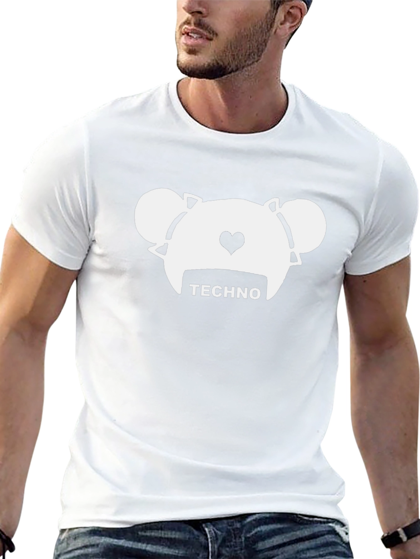 Techno Bear Graphic T-Shirt - Cool Music Lover Tee