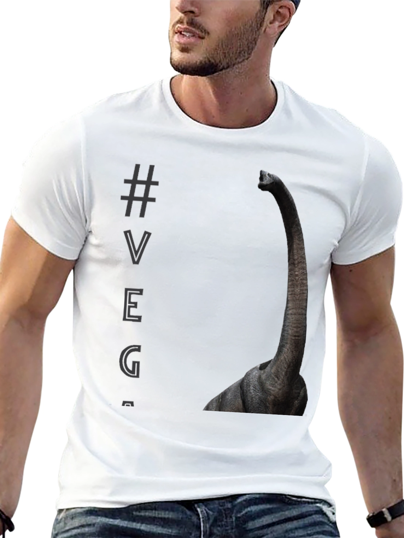 Brontosaurus VEG Black T-Shirt