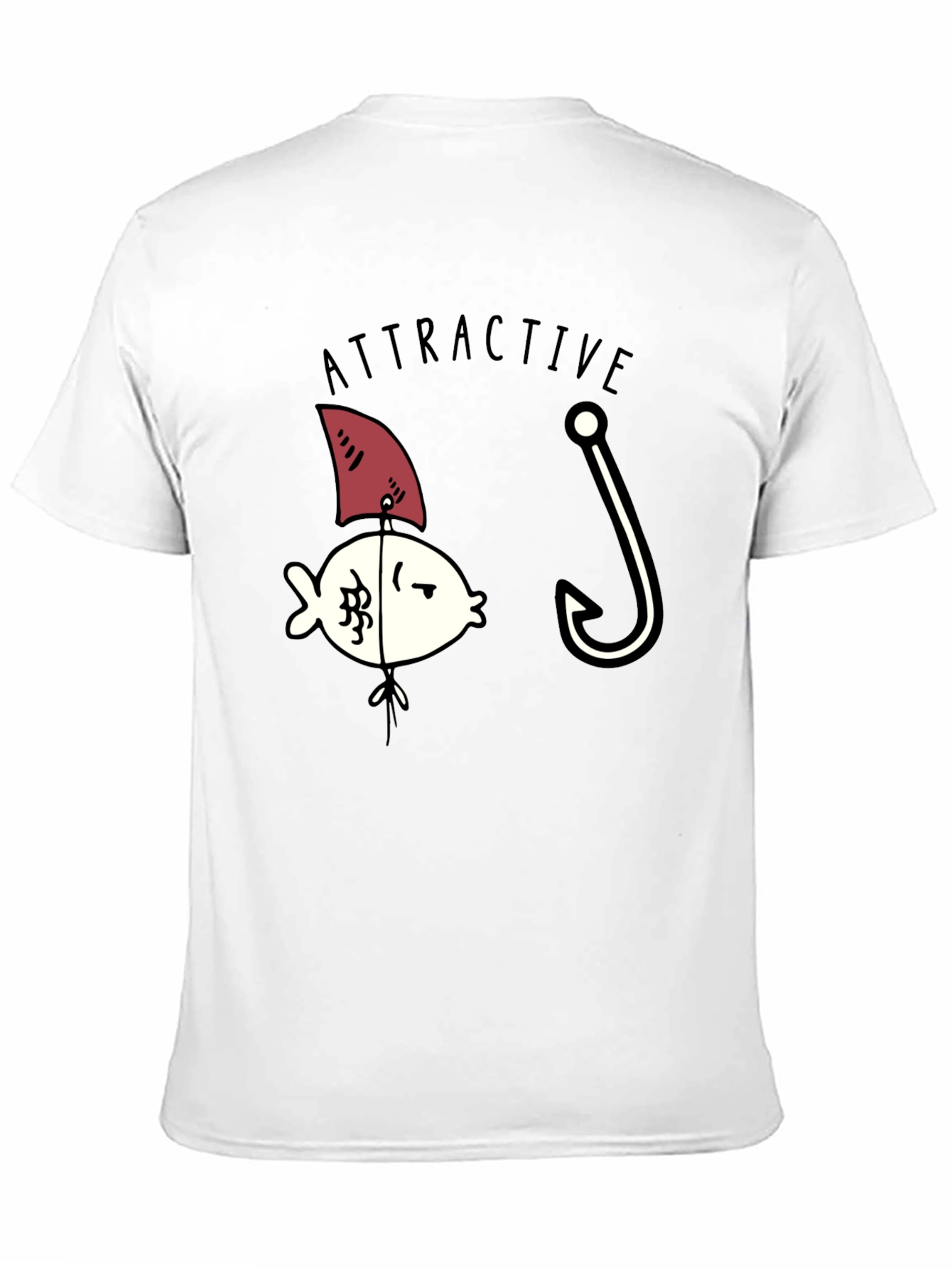 Attractive Fish Graphic T-Shirt - Funny Design
