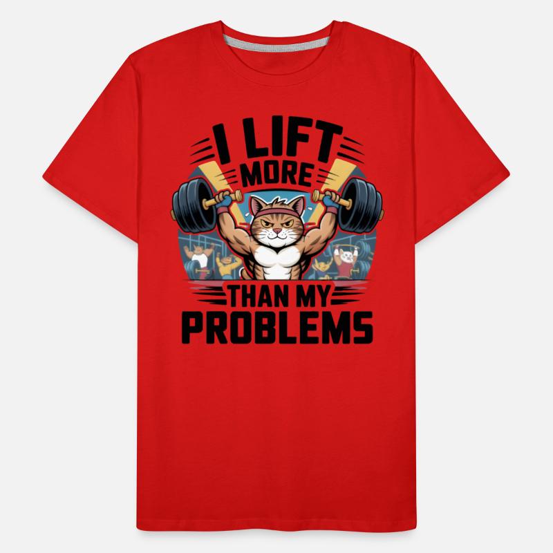 I Lift More Than My Problems – Gym Cat Tee