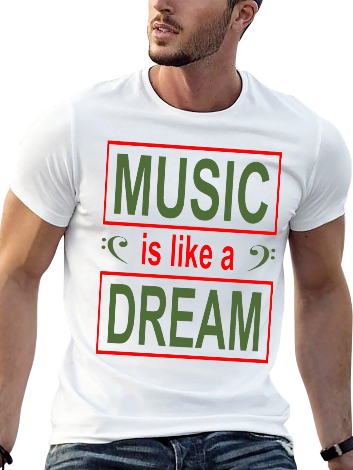 Music Is Like A Dream T-Shirt - Black