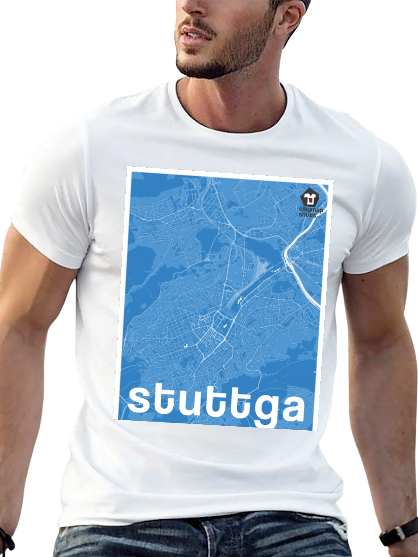 Stuttgart Map T-Shirt - City Map Shirts
