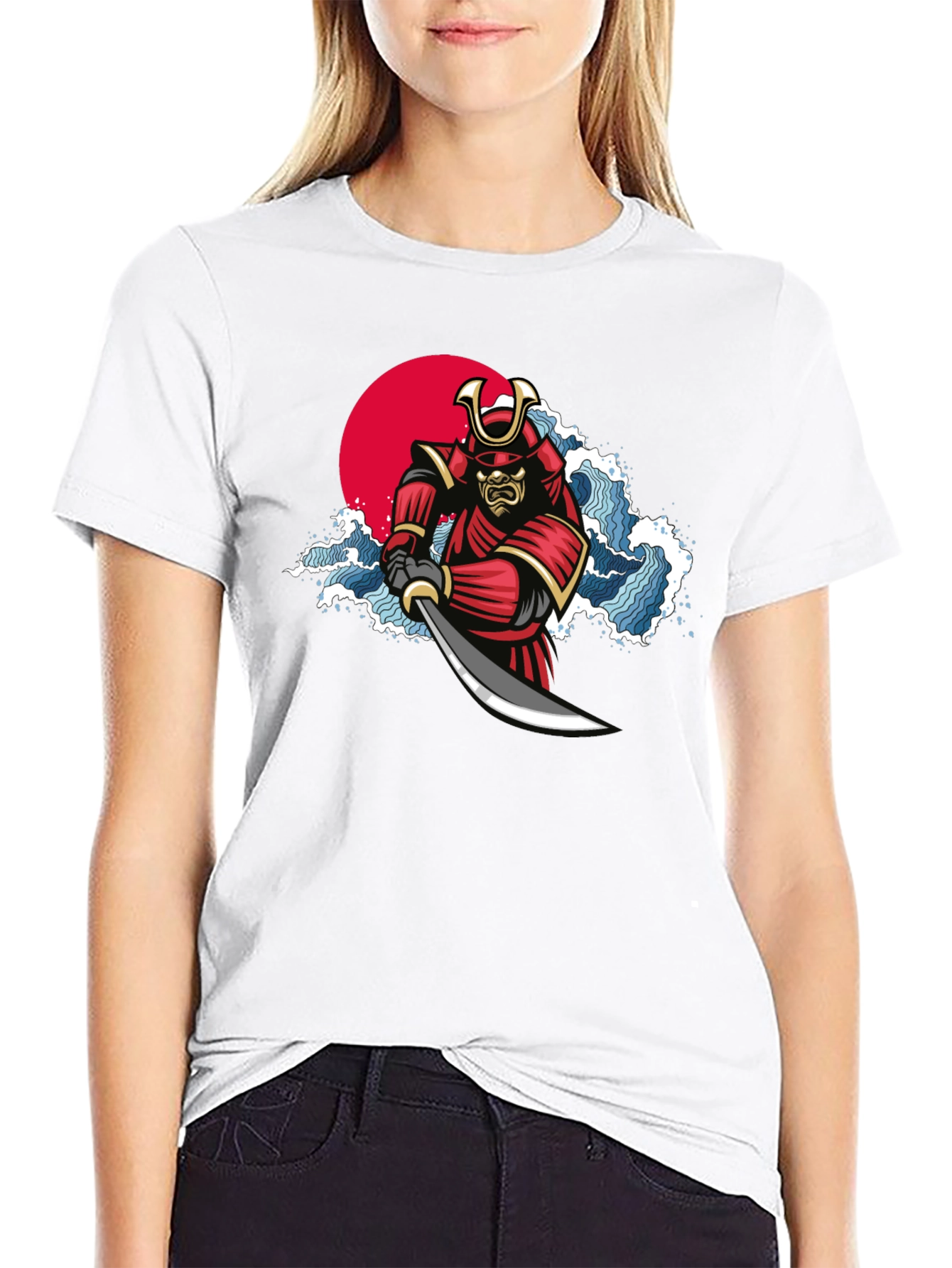 Samurai Warrior Graphic T-Shirt - Japanese Art Tee