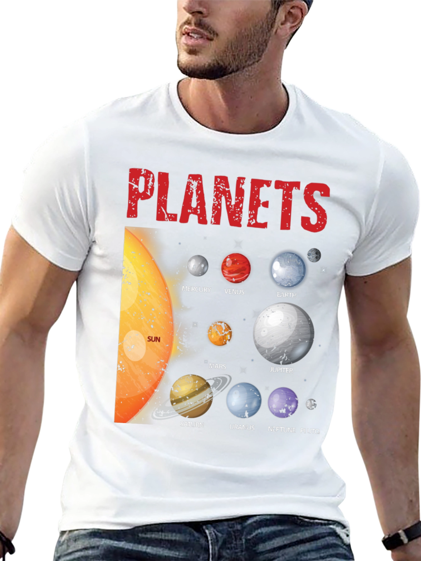 Planets Graphic Tee - Space Theme Shirt