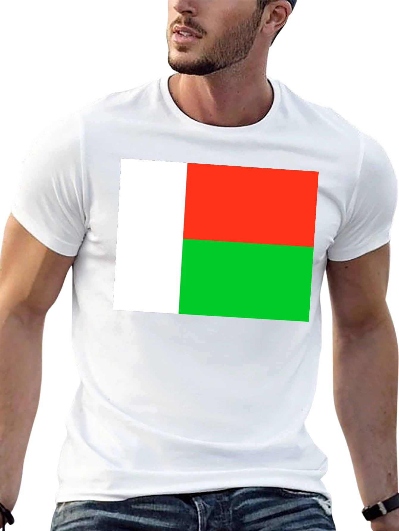 Madagascar Flag T-Shirt - Black Cotton Tee