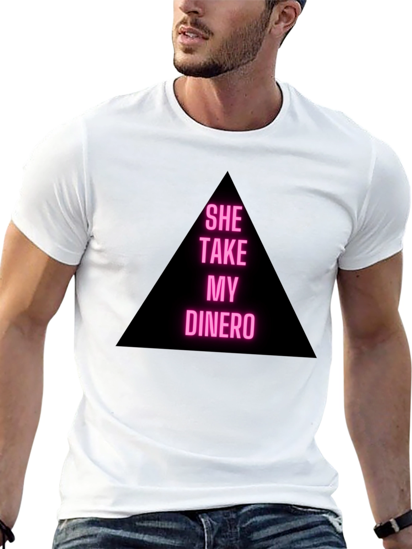 She Take My Dinero Black T-Shirt