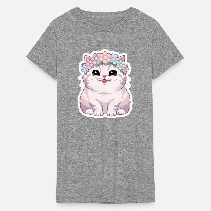 Kitten with a flower crown