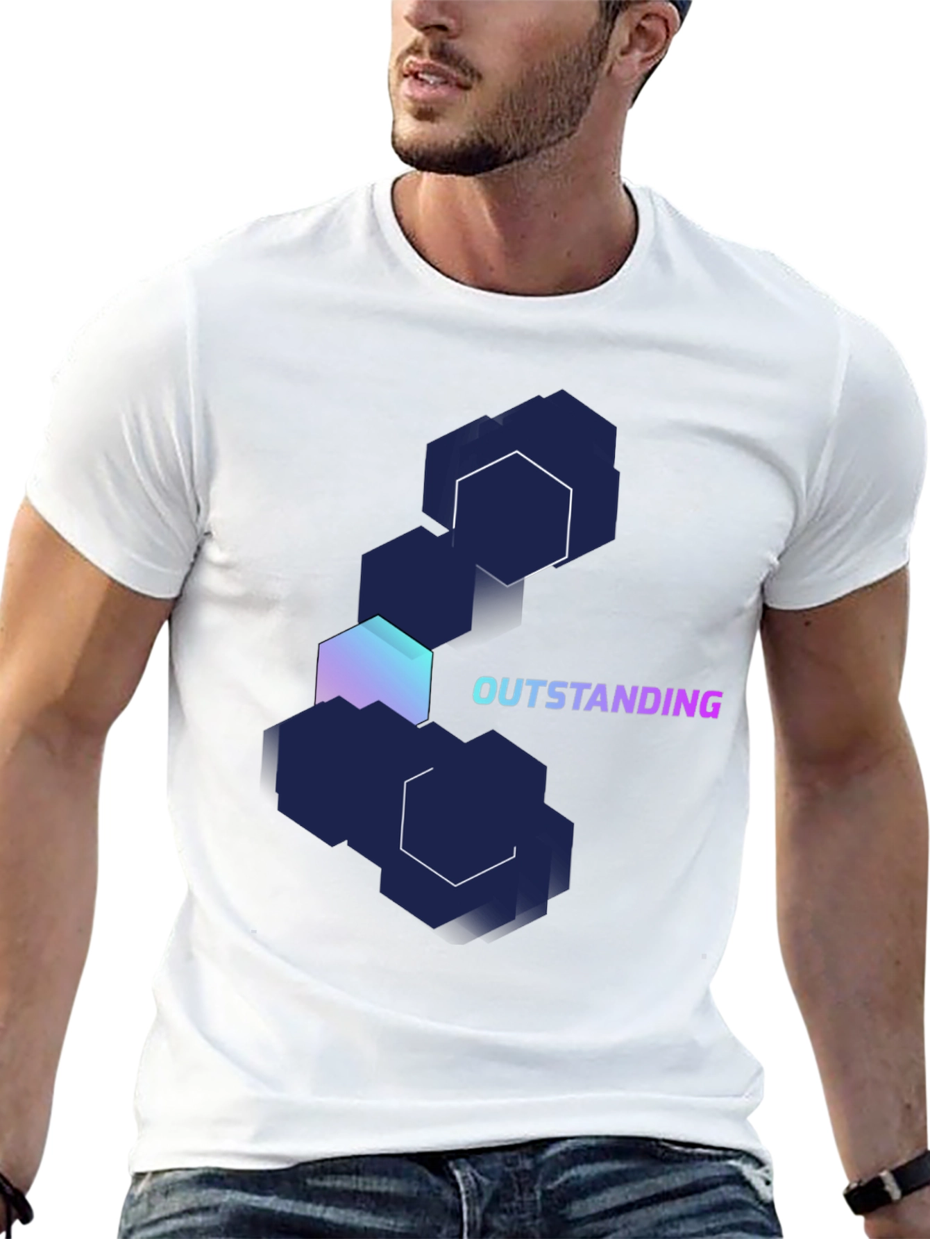 Outstanding Hexagon Graphic Tee