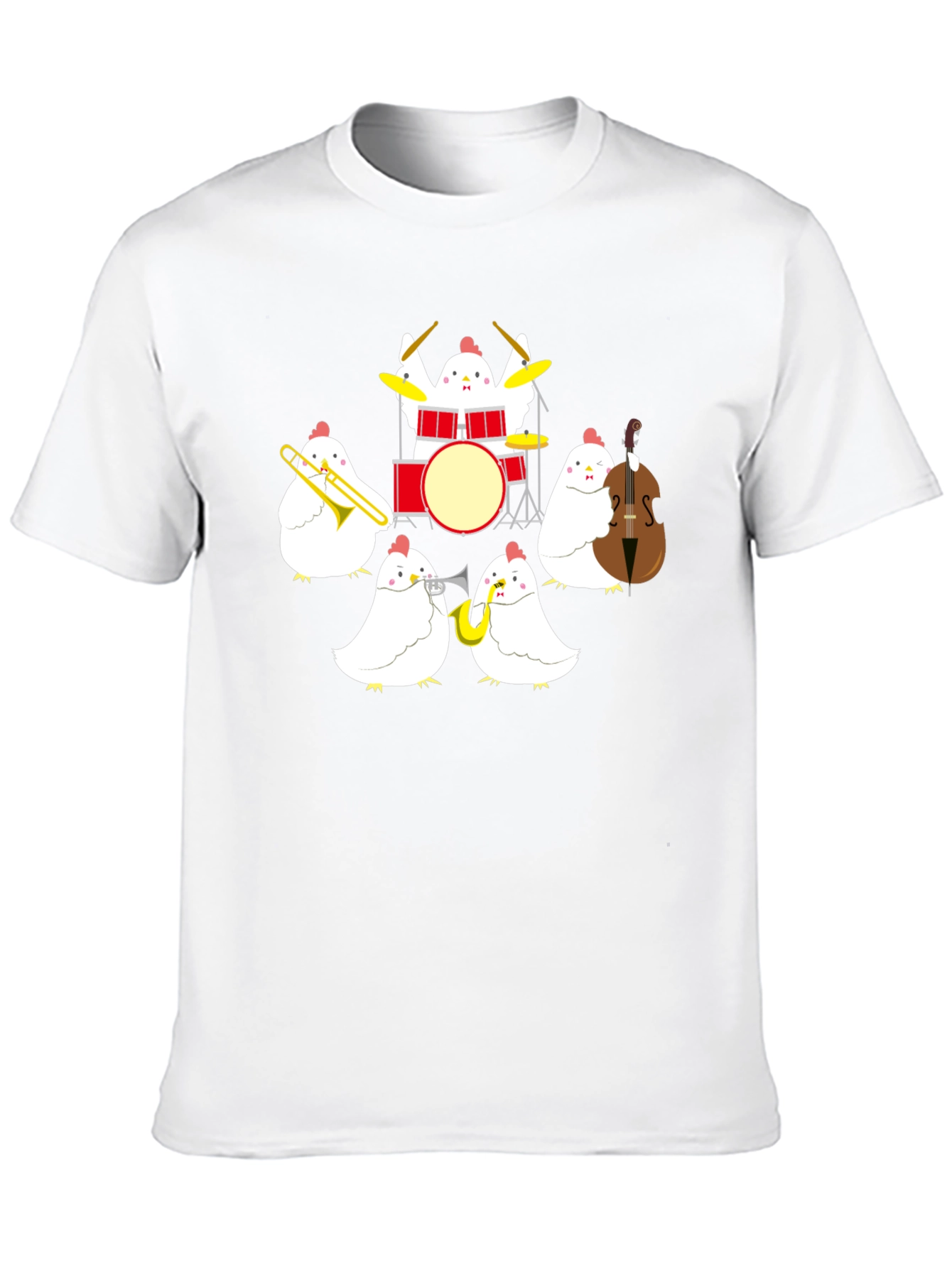 Chicken Band T-Shirt: Funny Music Tee