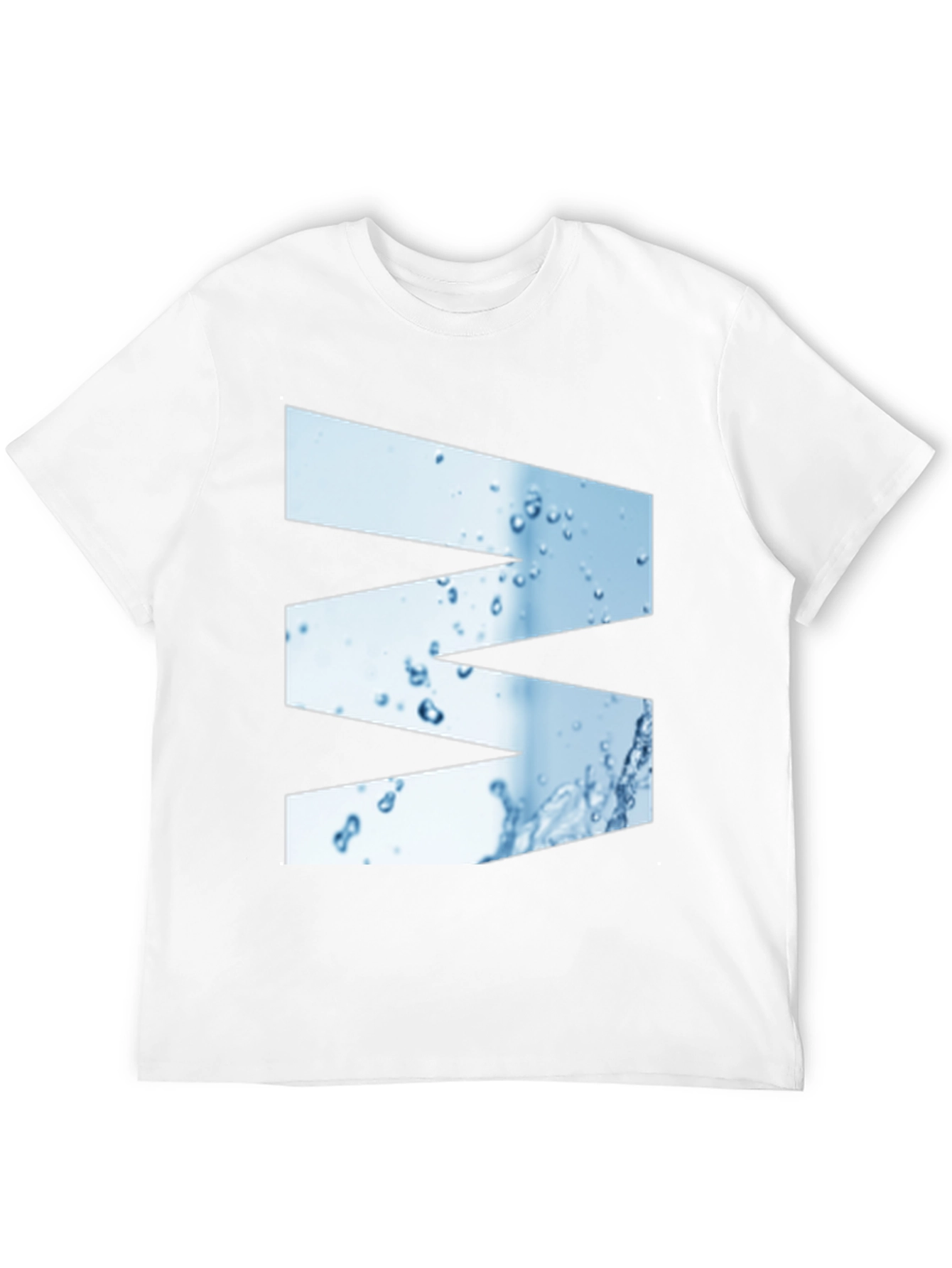 Abstract Water Graphic Tee - Modern Black T-Shirt