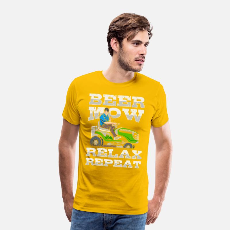 Lawn Mowing Lawn Mower Gardener Gardening Beer